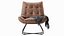POLTRONA LAUREA LOUNGE OPEN ROAD PELLE MARRONE