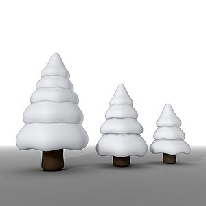 snow tree 3d model