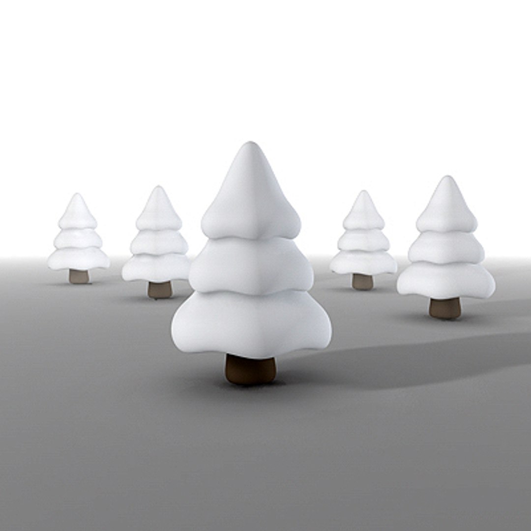 Snow Tree 3d Model
