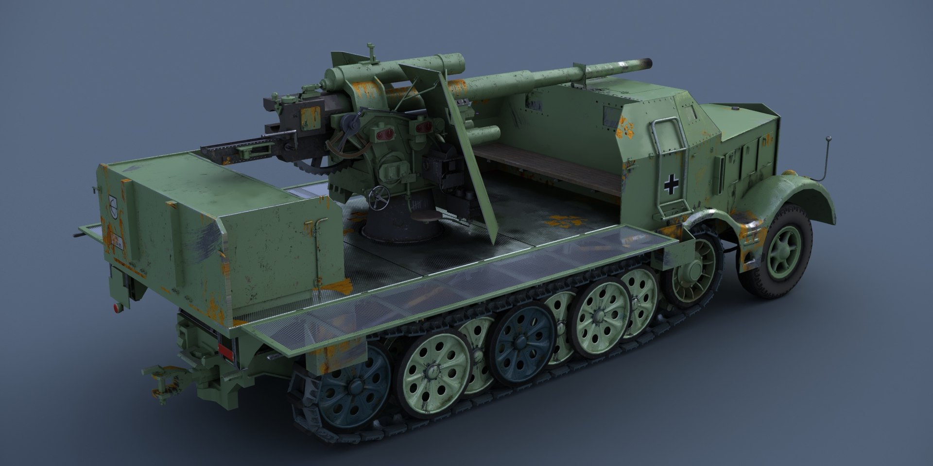 8 Cm Flak 18 Model - TurboSquid 1543766