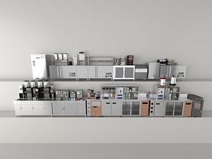 Milk Tea Beverage Shop Counter Set