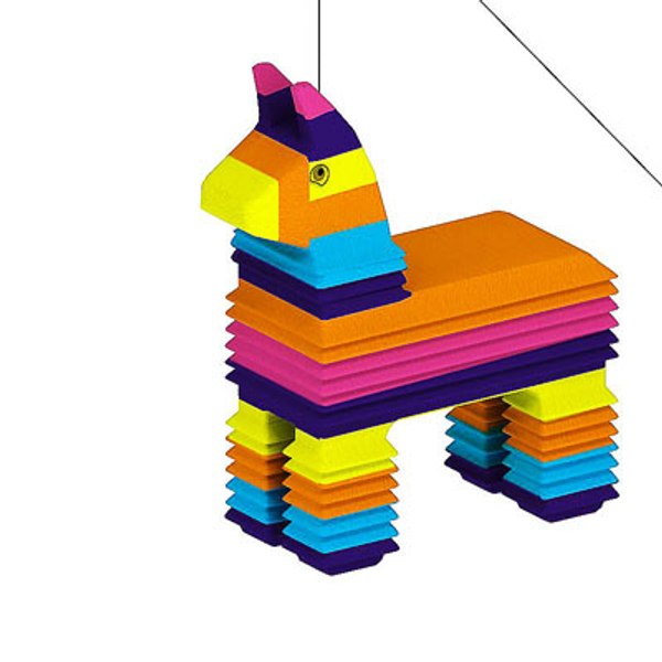 3d x pinata party paper