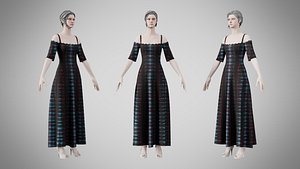 3D Dress 10 Abstract Sound Wave model