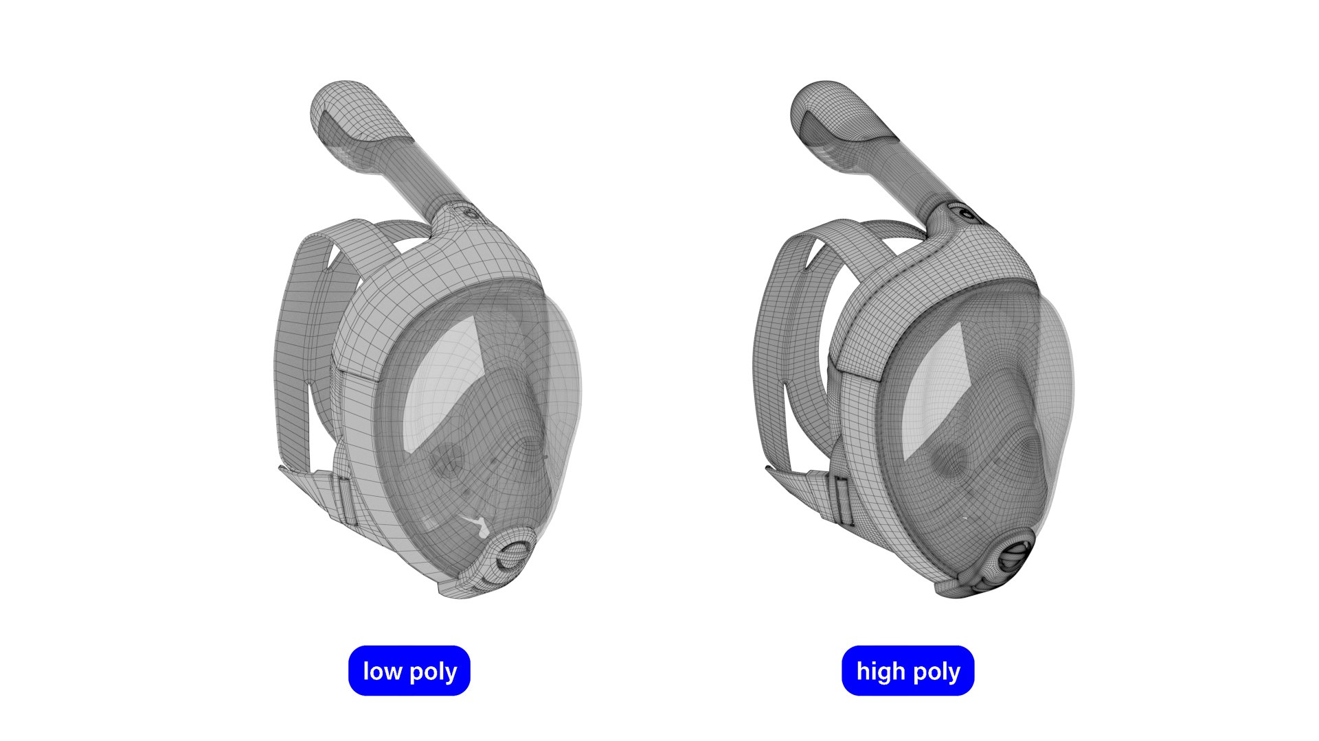 Diving Mask Low Poly High Poly 3D - TurboSquid 1972456