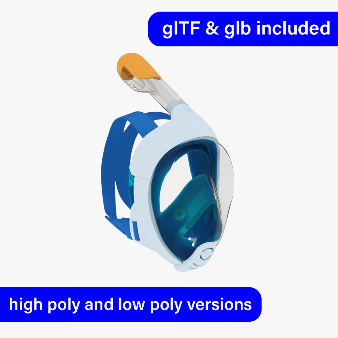 Diving Mask Low Poly High Poly 3D - TurboSquid 1972456