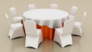 Hotel Banquet Table with Chairs