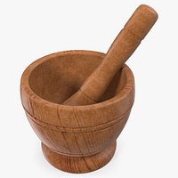 Wood Mortar and Pestle