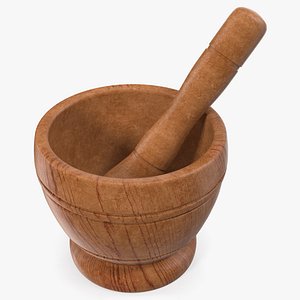 Wood Mortar and Pestle