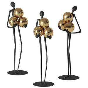 Ball huggin figure ornament from BOMAROLAN 3D model