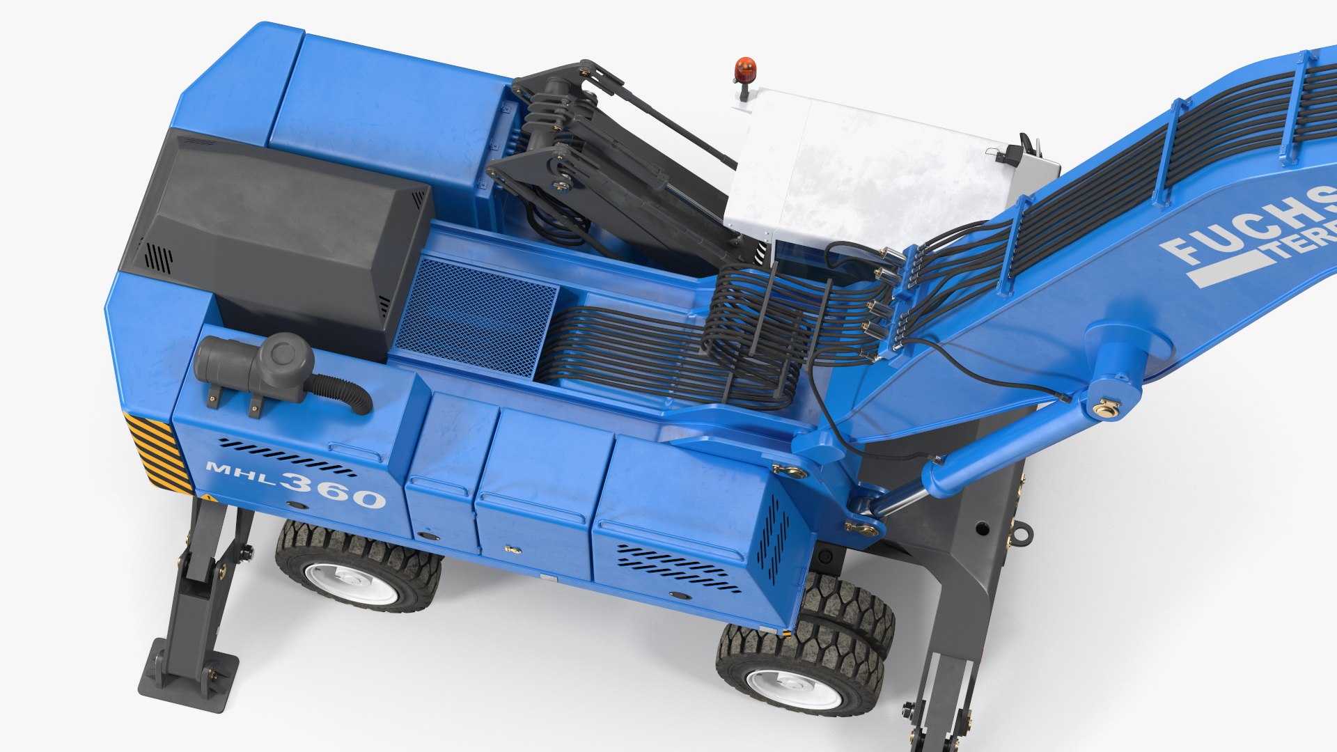 3D Terex Fuchs MHL360 Material Handler With Magnet Crane - TurboSquid ...