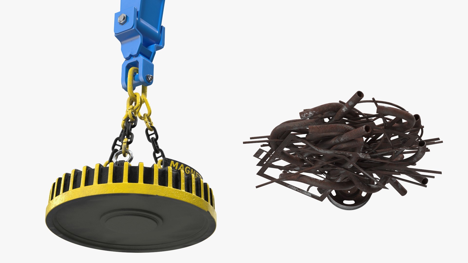 3D Terex Fuchs MHL360 Material Handler With Magnet Crane - TurboSquid ...