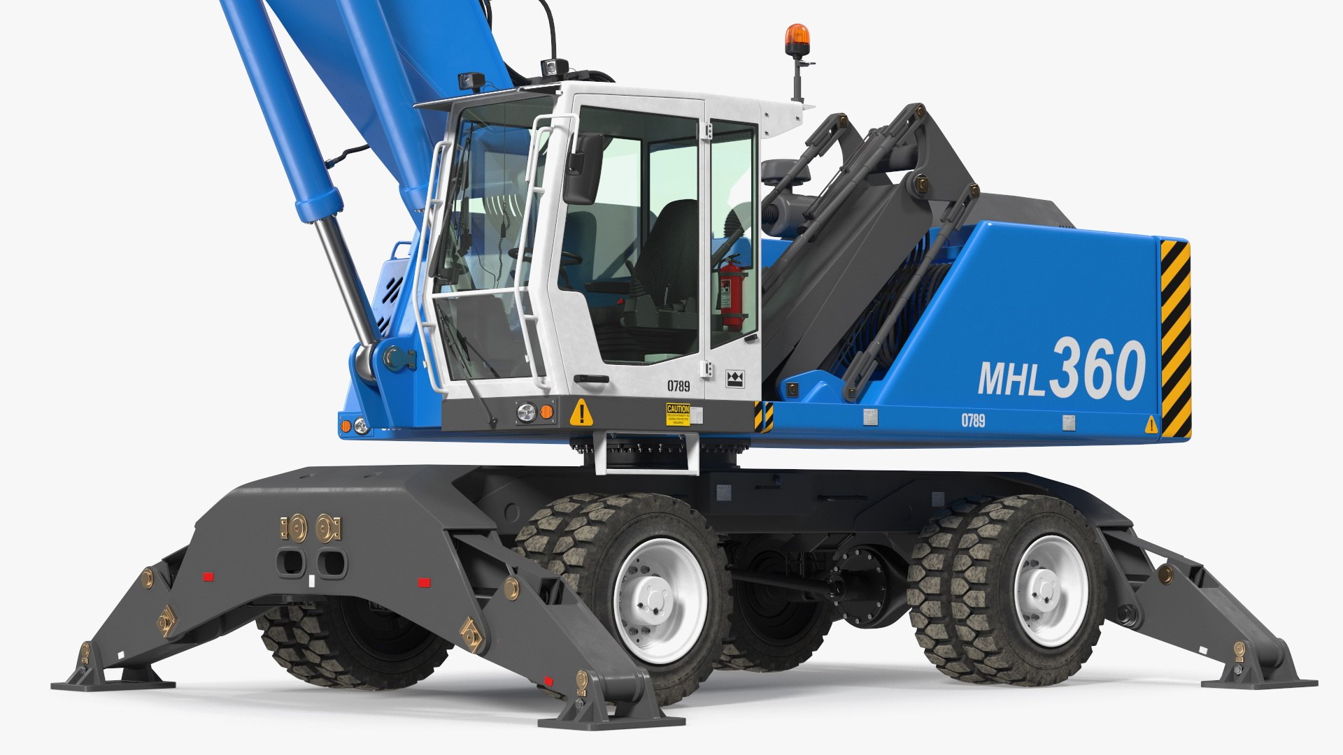 3D Terex Fuchs MHL360 Material Handler With Magnet Crane - TurboSquid ...