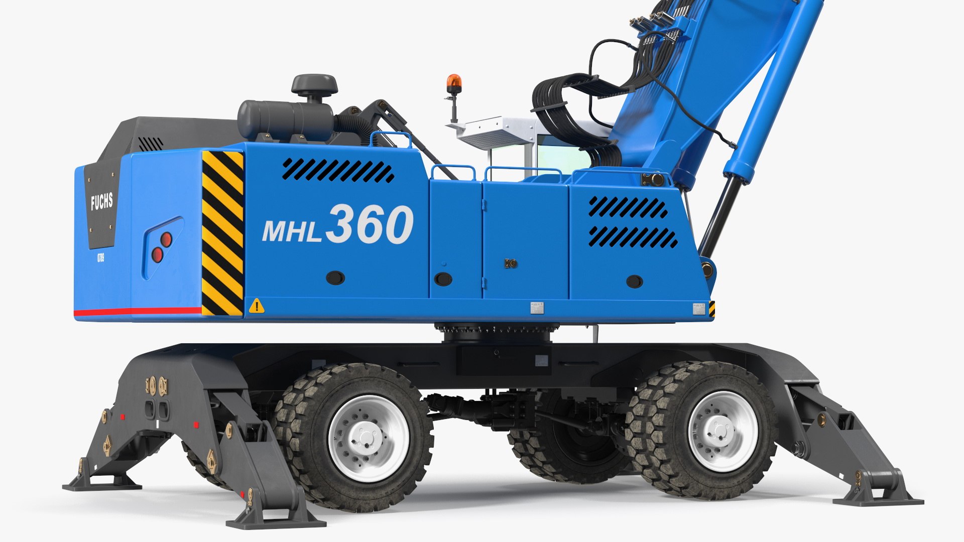 3D Terex Fuchs MHL360 Material Handler With Magnet Crane - TurboSquid ...
