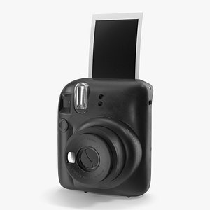 Modern Instant Print Camera with Photo 3D model