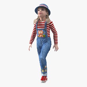 Street Style Baby Girl Rigged for Maya