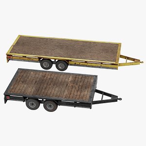 Old Trailers 3D model
