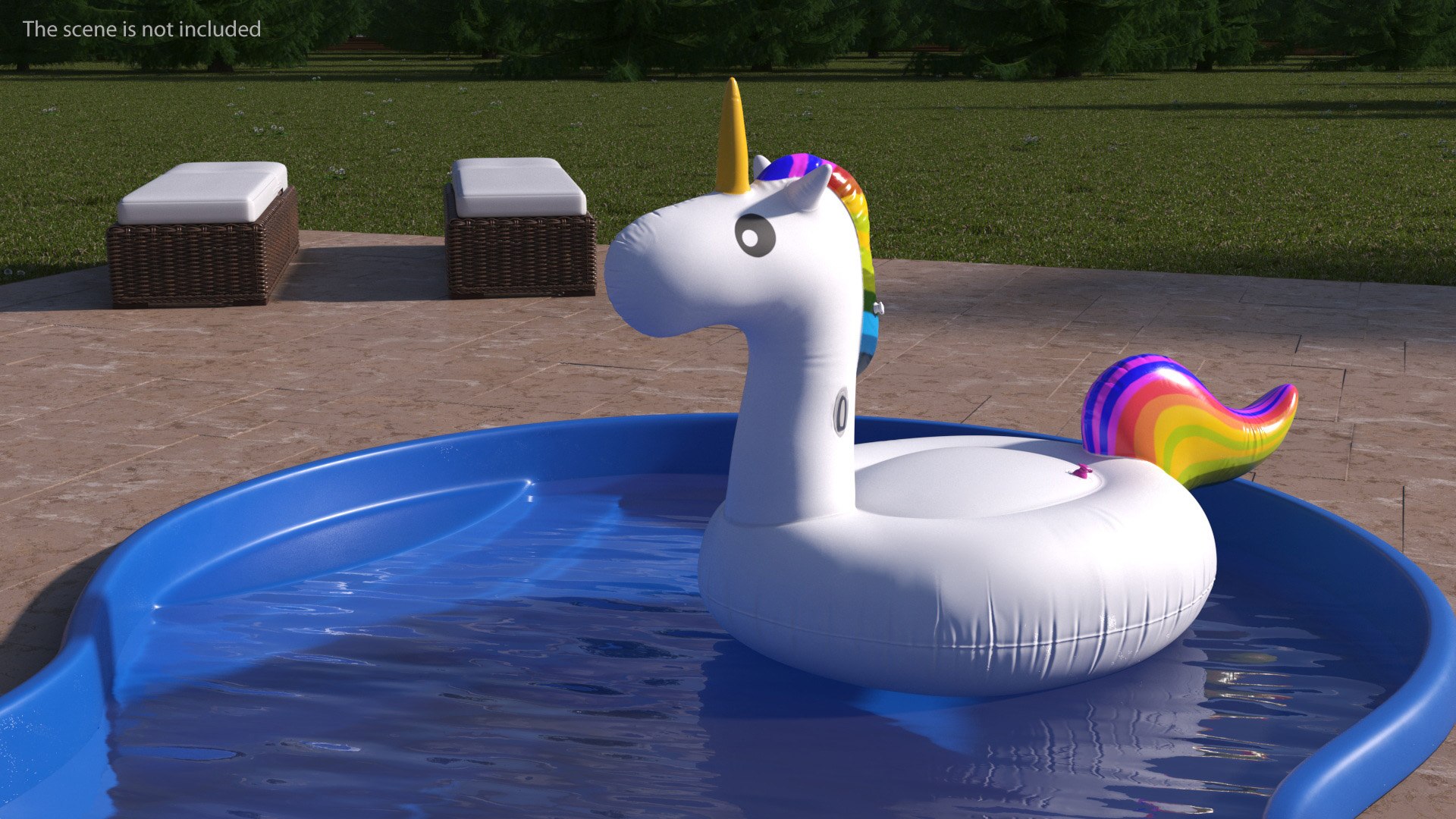 3D Swimming Pools With Inflatable Pool Floats Collection - TurboSquid ...