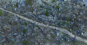 3D cemetery graveyard