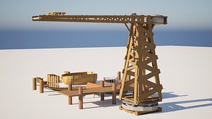 Wooden Objects Bundle 3D model