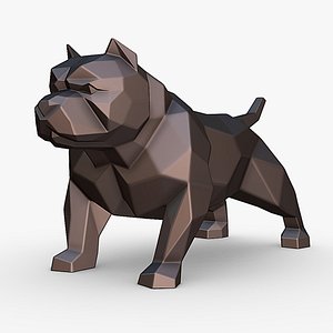 3D american bully model