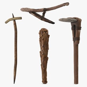 Ancient Wooden Tools Collection
