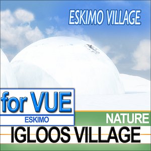 eskimo igloo village ice 3d model