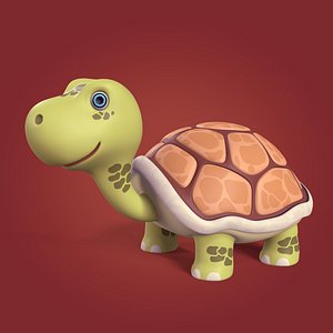 cartoon turtle 3D model