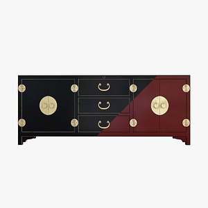 3D stand red black