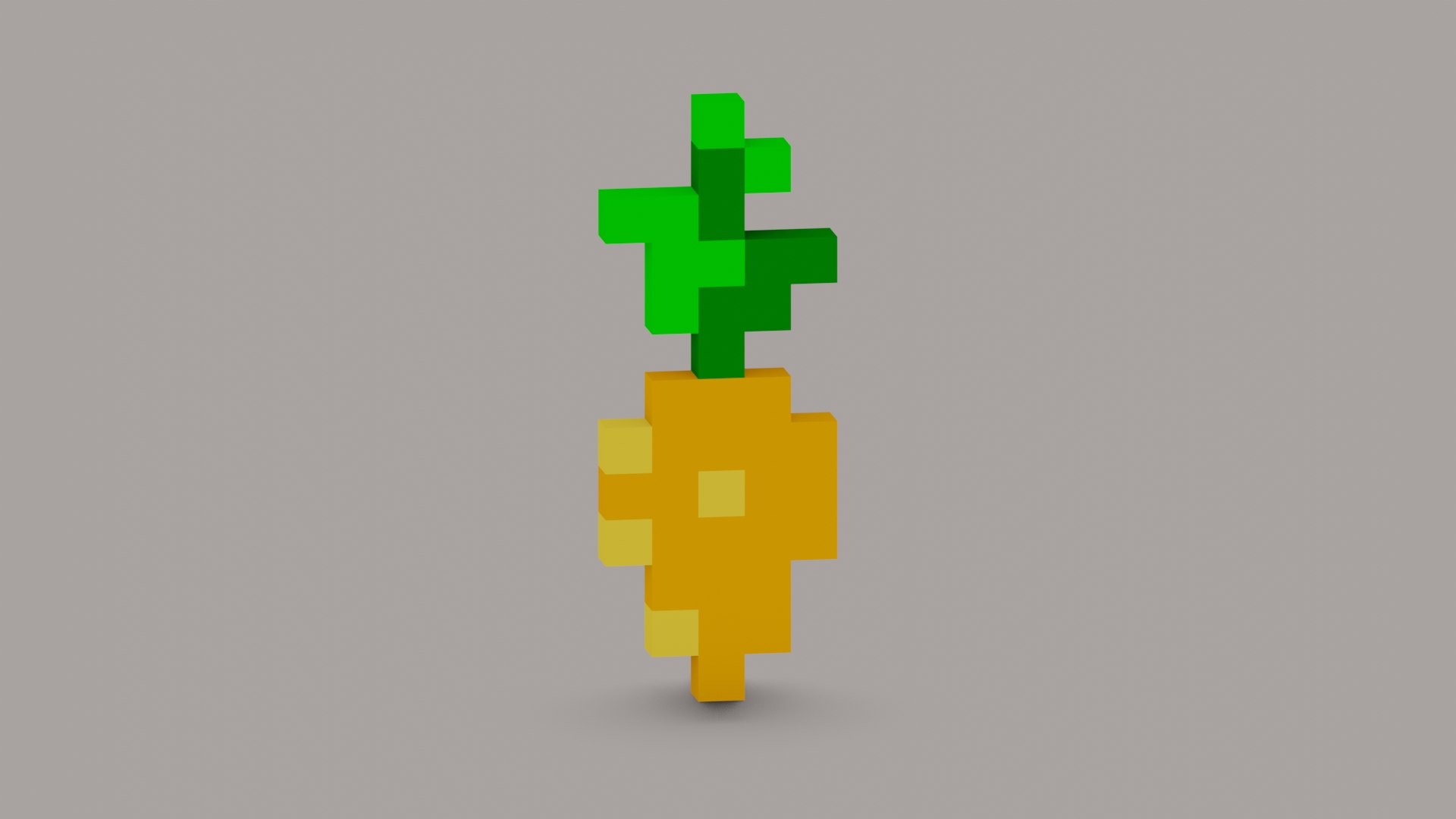 3D Carrot Icon 8 Bit Style Low Poly - TurboSquid 1945356