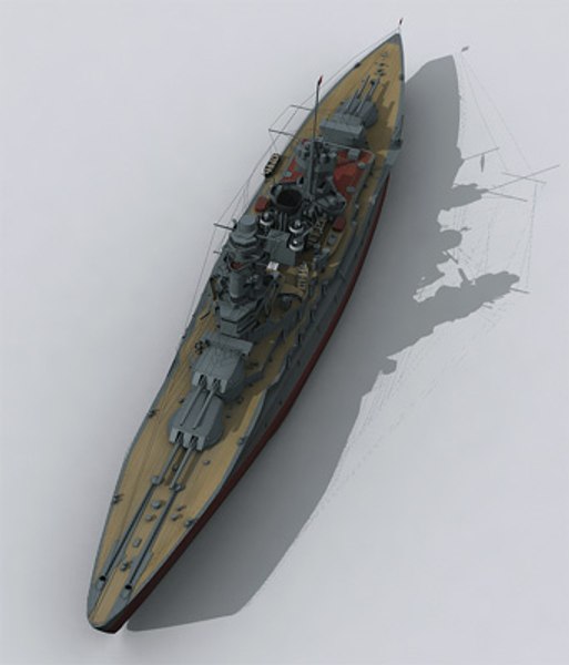 Nagato Battleship Navy Ship 3d Model