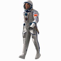 Astronaut Wears a Russian Sokol Suit KV2 Rigged for Maya