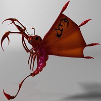 Flying scorpion Rigged