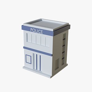 Isometric Police Station 3D