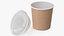 Kraft Paper Food Cup with Clear Lid for Dessert 16 Oz 450 ml Mockup