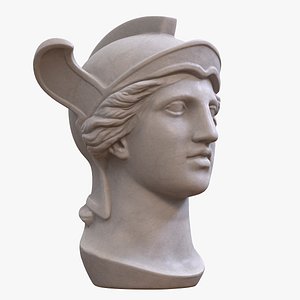 Athena Head Marble 3D model
