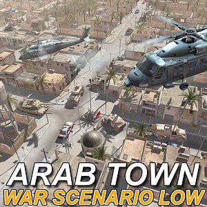 arab town war 3d model