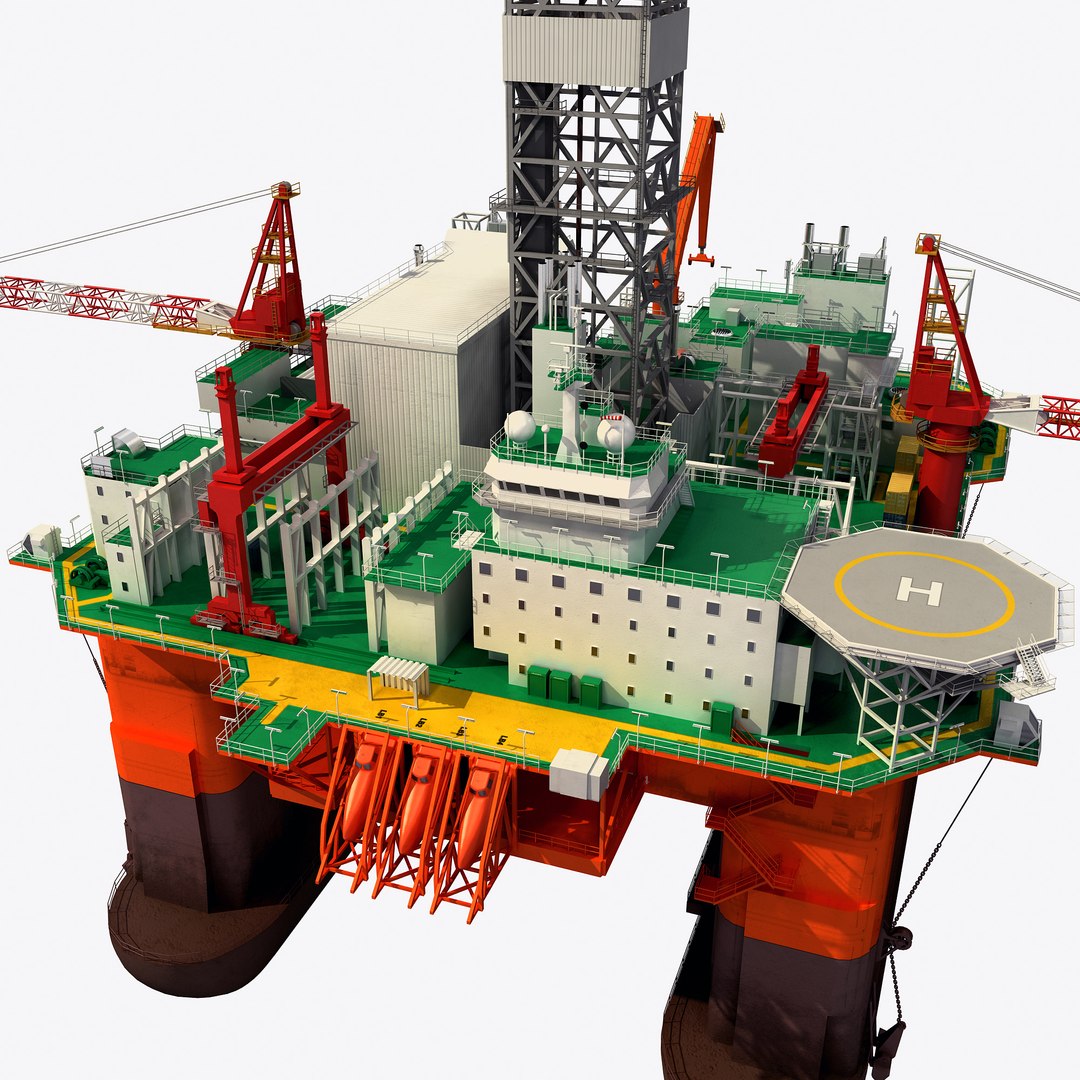 3d Model Oil Rig Platform 1