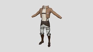 3D Attack on Titan Outfit 04 Scouting - Character Design Anime model