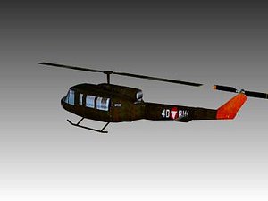 3d model uh1 helicopter