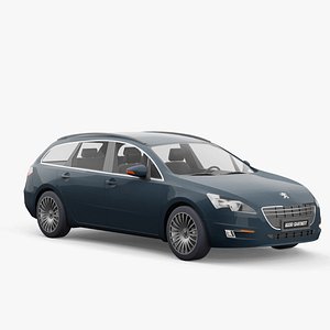 3D Peugeot 508 2012 lowpoly