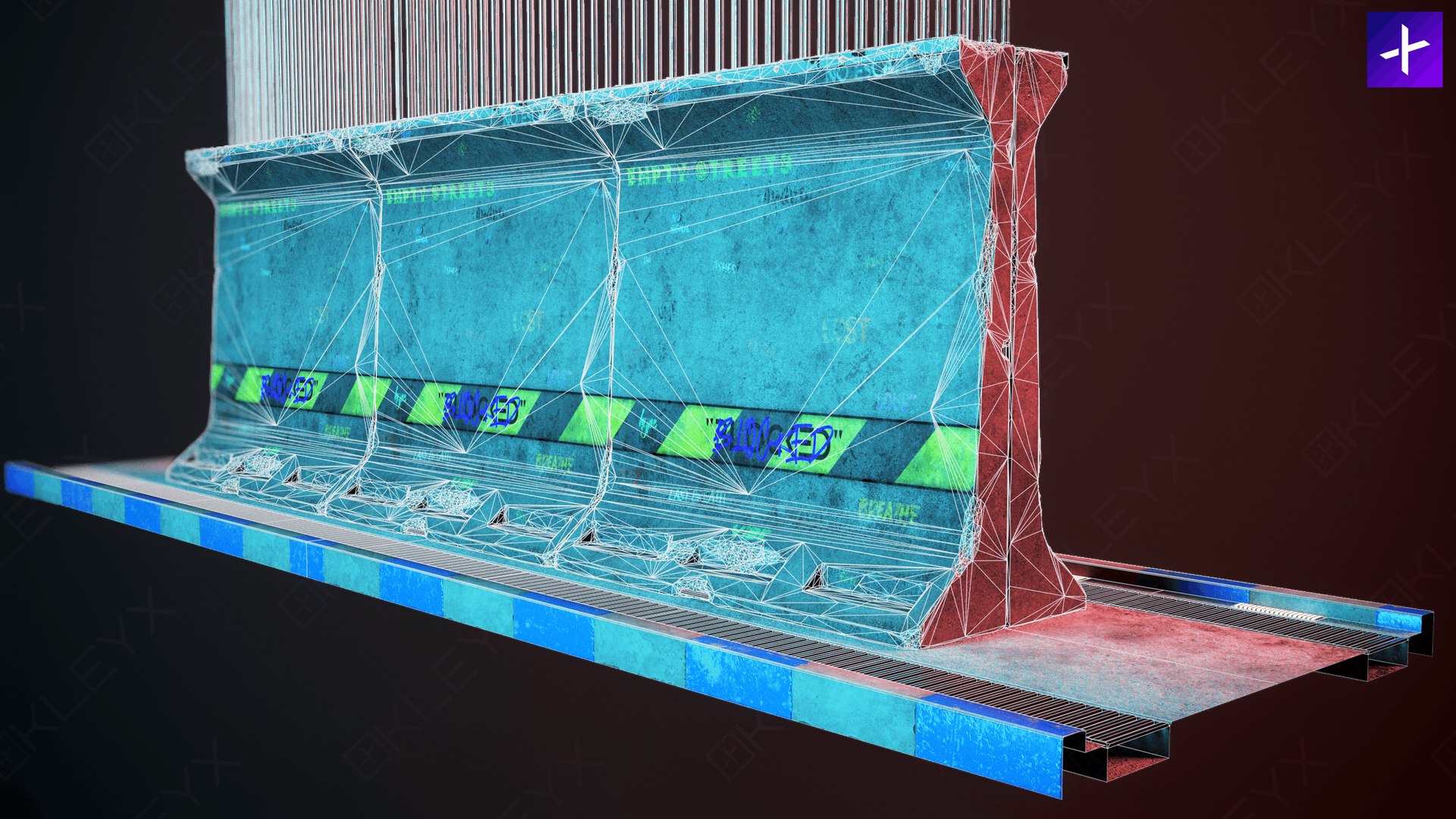 Bridge Concrete Barrier 3D Model - TurboSquid 2402346