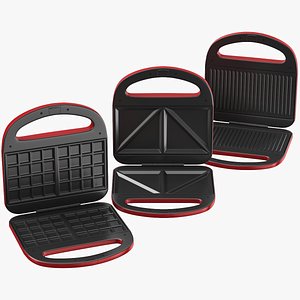 Sandwich And Waffle Grill Set model