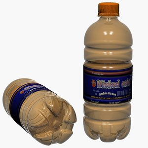 3d plastic pet bottles model