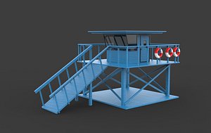 Lifeguard Tower 3D model 3D