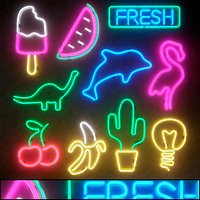 Light modules. Set 013. Neon