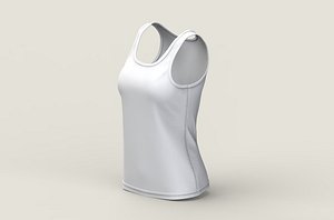 Women tank top with UV map
