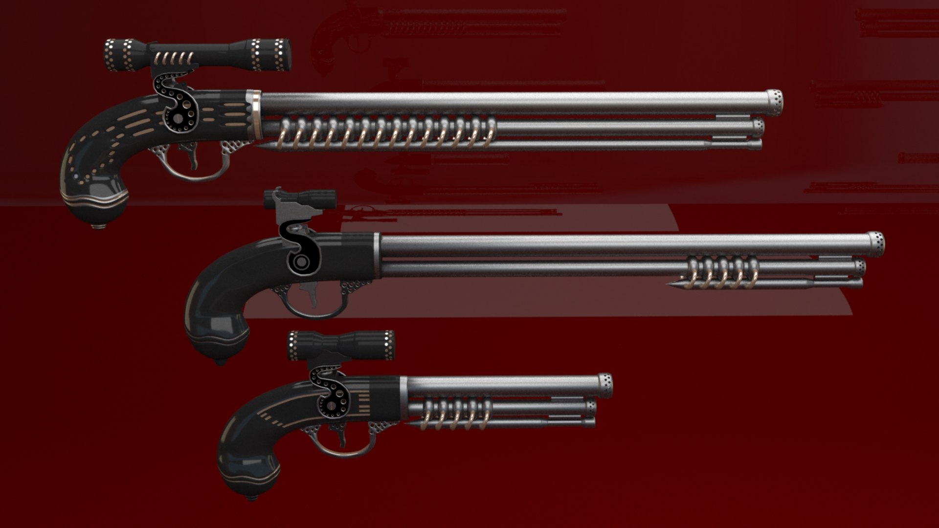 Pirate Rifle Pistol Model - TurboSquid 1264621