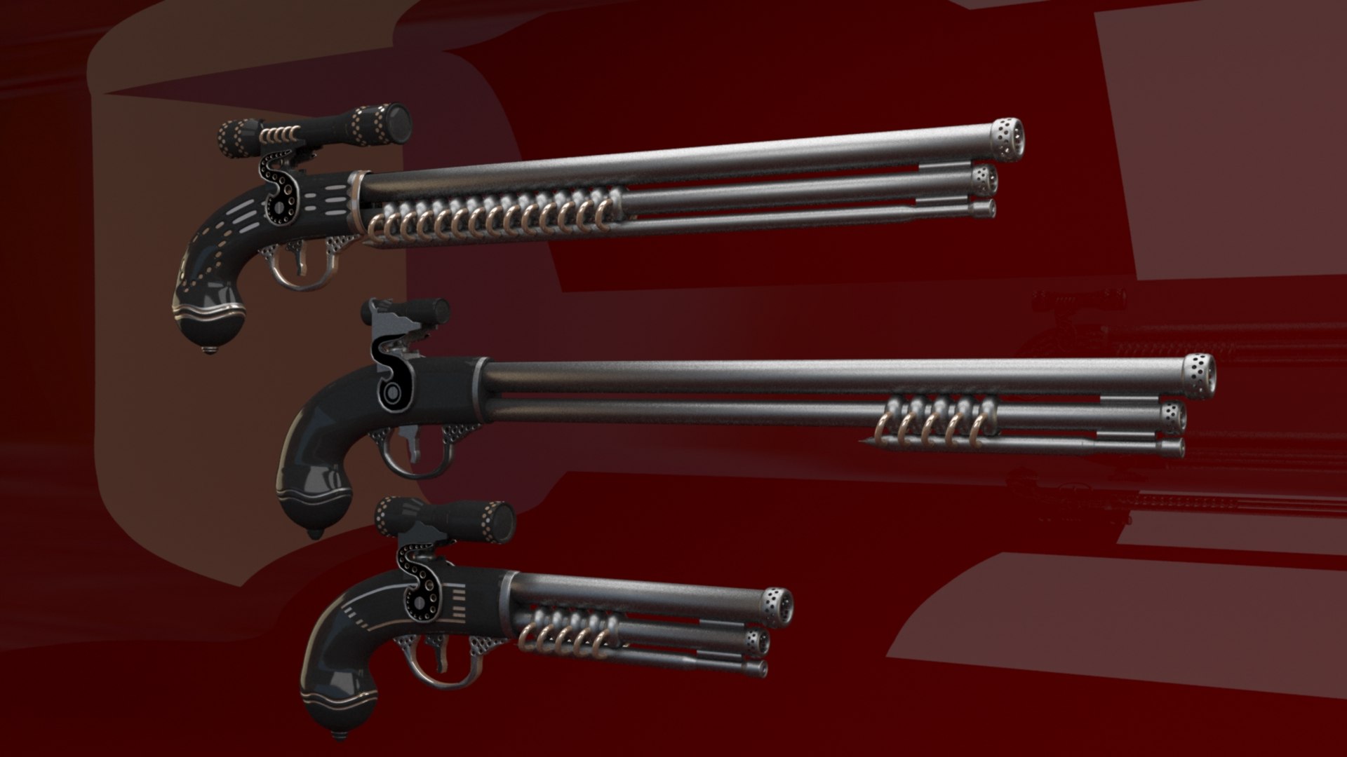 Pirate Rifle Pistol Model - TurboSquid 1264621