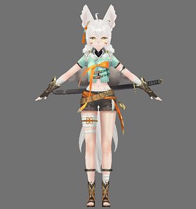 3D model Fox Girl