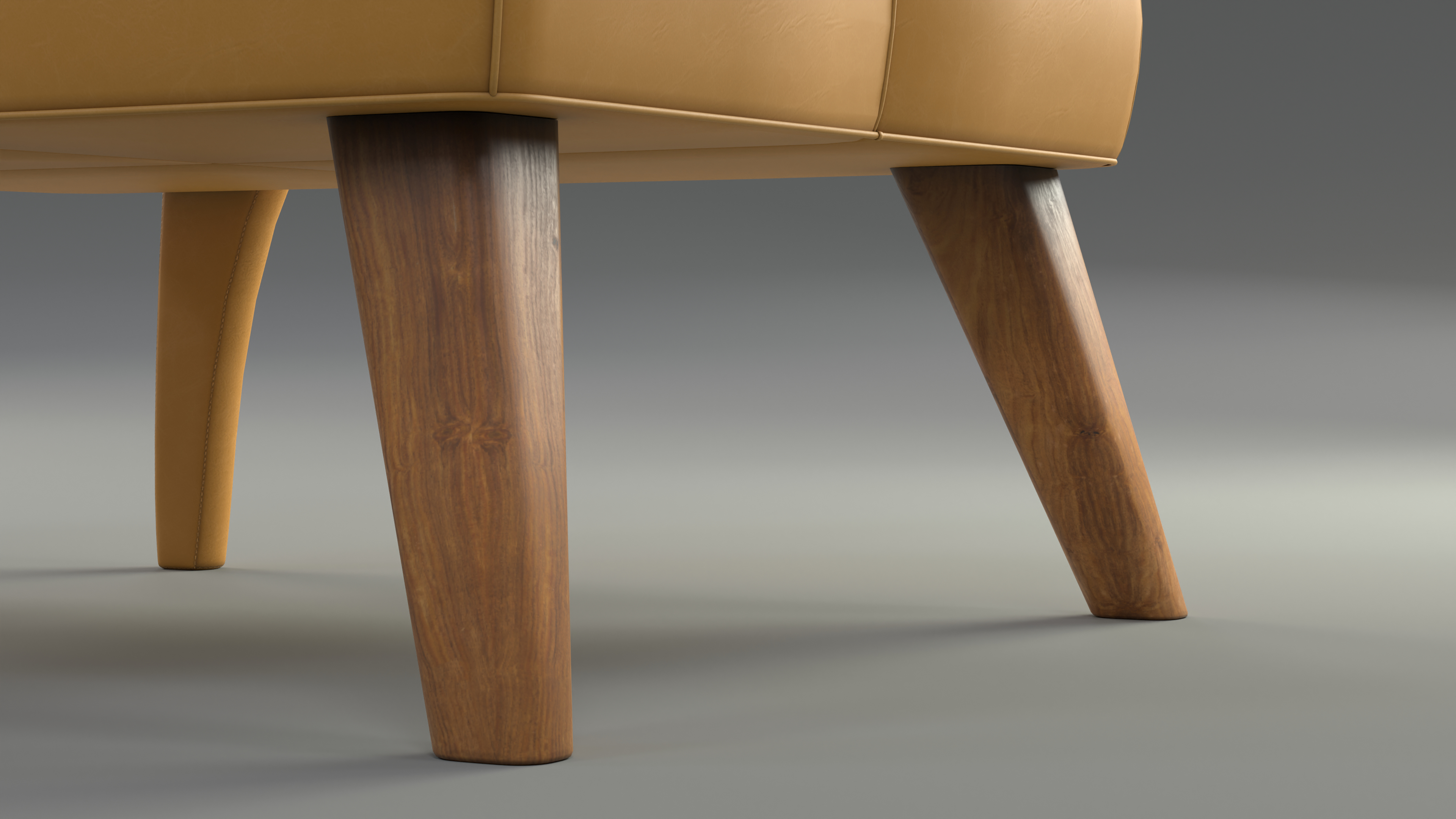 3D Aesthetic yellow leather chair - TurboSquid 1985349